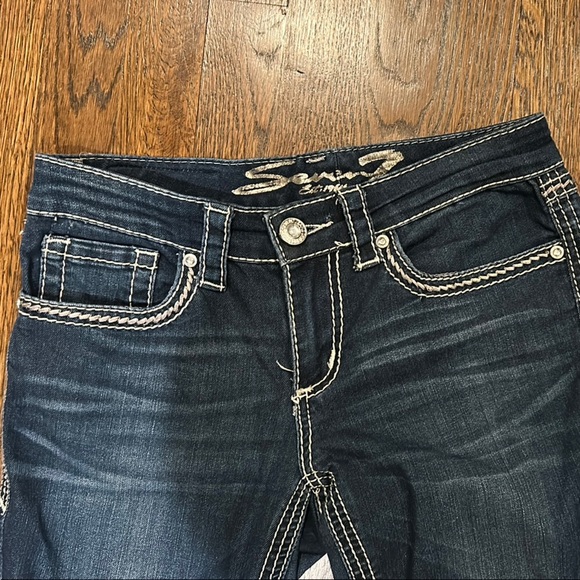 Seven7 Blue Skinny Jeans with Modern Tapered Fit - Picture 3 of 7